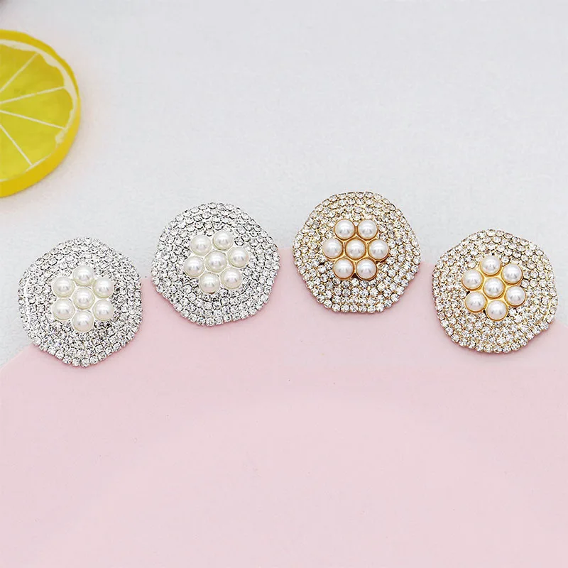 QYY Classic Austrian Crystal Pearls Wedding Earrings Clips Bridal Lady Ear Flower Jewelry Accessories | Украшения и аксессуары