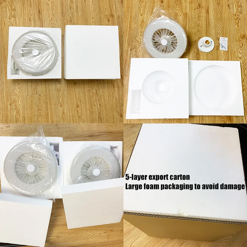 Умный современный потолочный вентилятор со светодиодной всасывающей лампой s