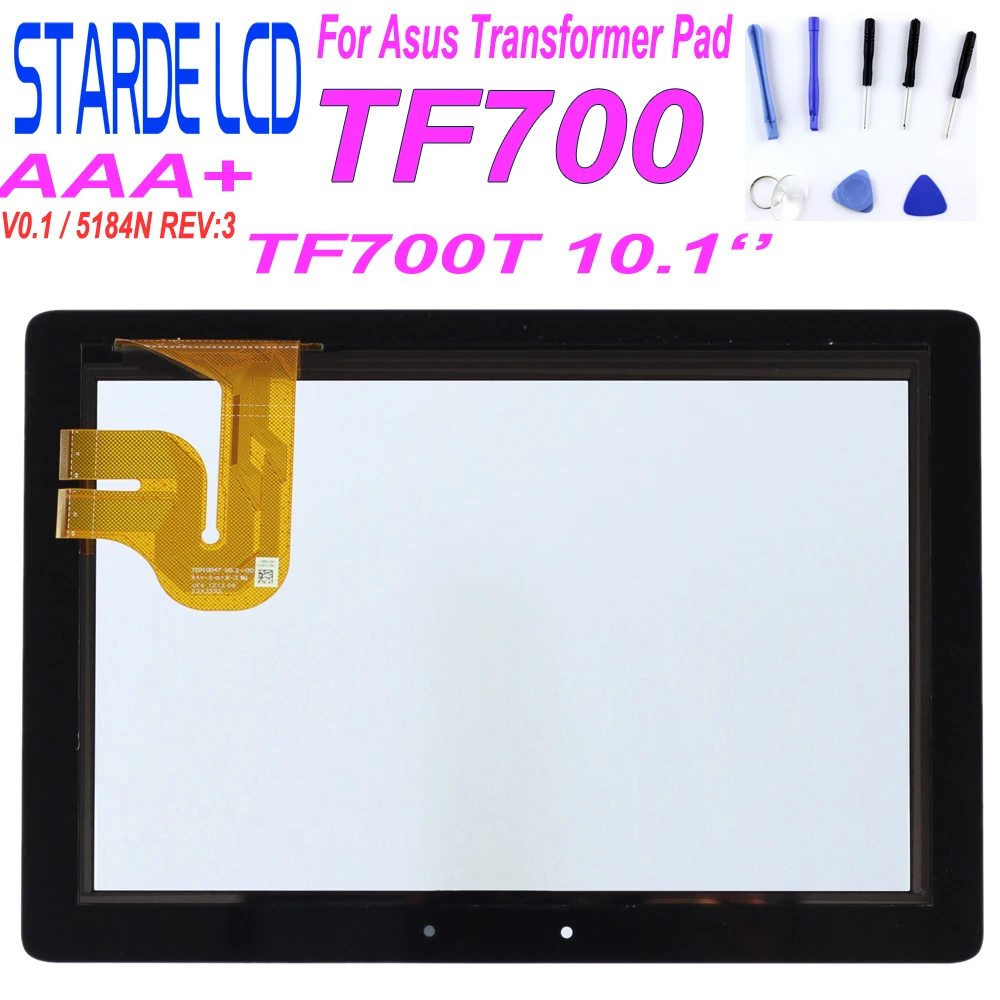Для Asus Transformer Pad TF700 TF700T ЖК-дисплей сенсорный экран дигитайзер стекло в сборе с рамкой TCP10D47 V0.1 5184N FPC-1