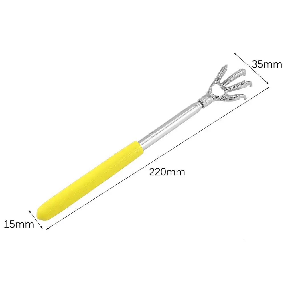 

Compact Telescopic Claw Stainless Steel Massager Back Scratcher Adjustable Back Scratching Massage Hand Claw Protective Stinger