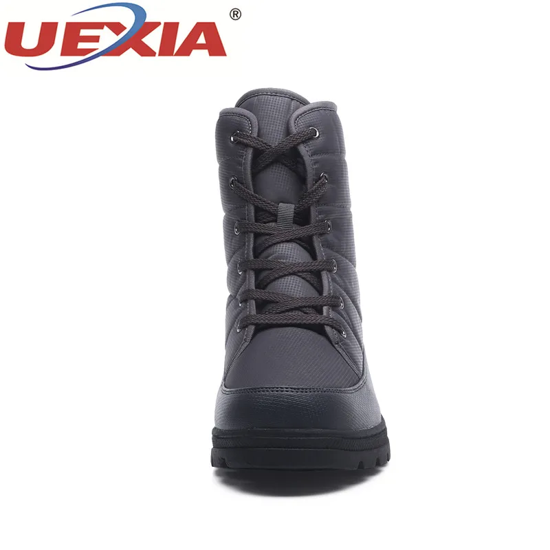UEXIA теплые зимние ботинки унисекс на меху Мягкие Водонепроницаемые