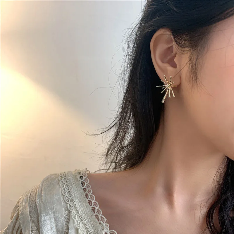 Новые Взрывные модели европейских и американских металлических сережек простые