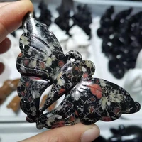 natural plum blossom jasper butterfly figurine crystal insect statue decoration