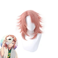 anime demon slayer kimetsu no yaiba sabito wig cosplay costume men women heat resistant synthetic hair wigs wig cap