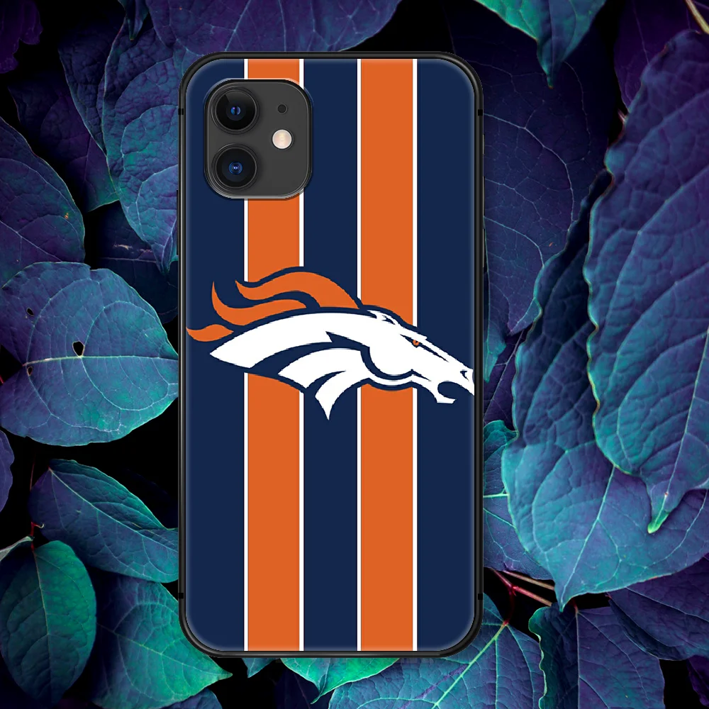 

Denver Bronco Football Horse Phone Case For IPhone 4 4s 5 5S SE 5C 6 6S 7 8 Plus X XS XR 11 12 Mini Pro Max 2020 black Etui