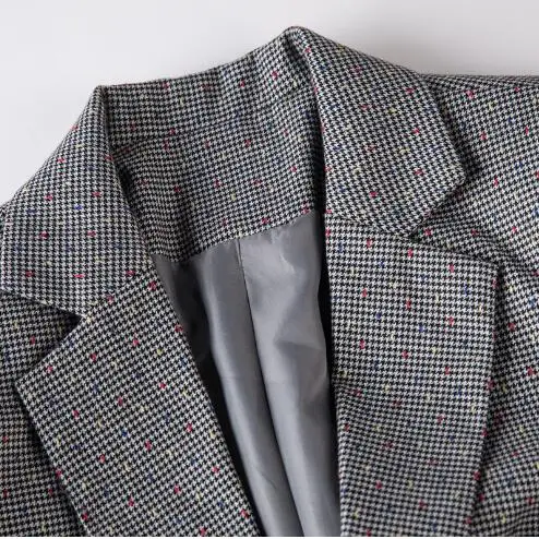 Серые женские брючные костюмы новинка деловой высококачественный Блейзер и