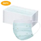 Маски одноразовые из сетчатой ткани для взрослых, с цветами, четырехслойные, дышащие, защитные, 50 шт.