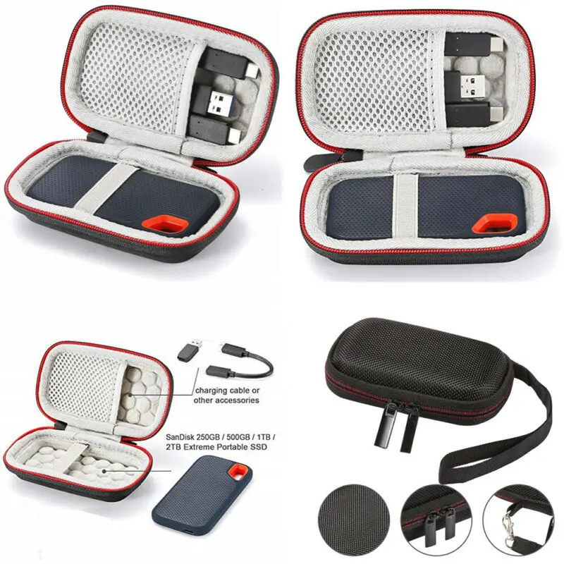 Жесткий Чехол для sandisk 250 ГБ/500 Гб/1 ТБ/2 ТБ Экстремальный портативный SSD SDSSDE60 | Багаж