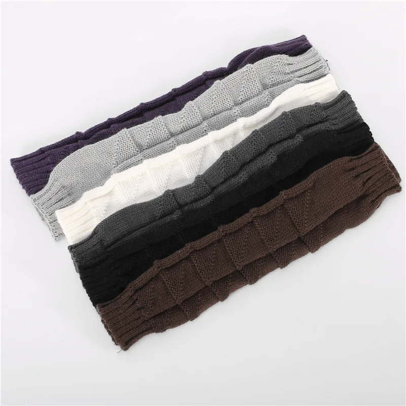 Женские шерстяные перчатки для рук зимние модные без пальцев вязаные длинные