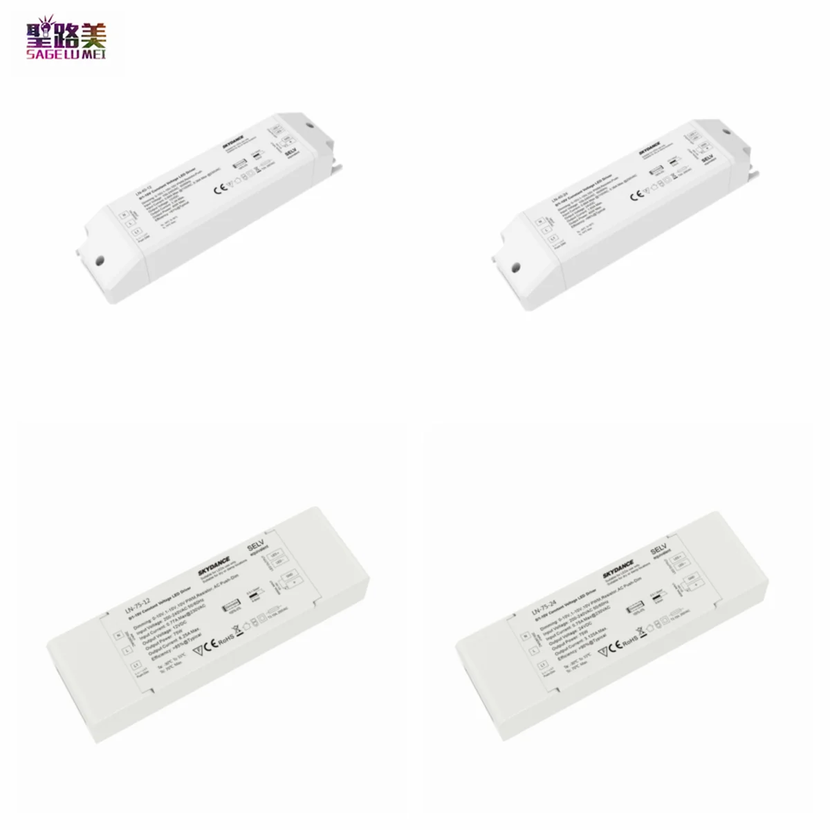 

0-10 в 1 ~ 10V Led ДАЛИ затемняя драйвер 100V-240V Вход 40 Вт 75W 24V 12V Выход бесцикловый Цвет полосы затемнения Мощность PWM драйвер пуш-ап Dim