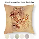 Наволочка для подушки австралийской дикой природы, наволочка из хлопка и льна, наволочка для подушки австралийской дикой природы, кенгуру, коабура