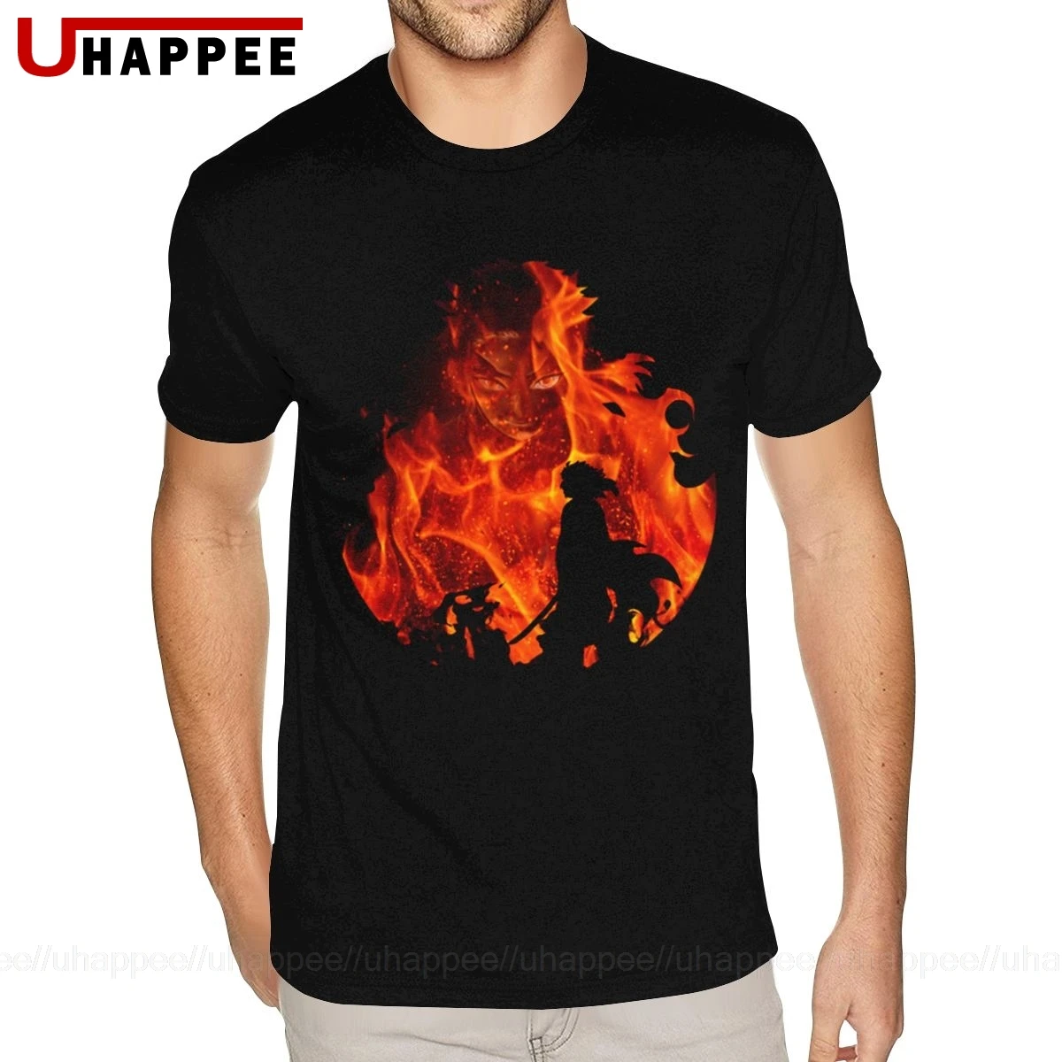 Футболка мужская с коротким рукавом и круглым вырезом принтом|Мужские футболки| |