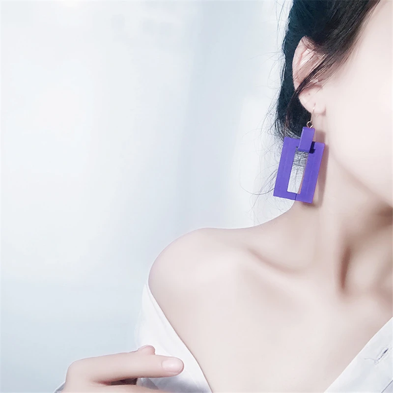 

Exaggeration Double-deck Layer Geometric Tassels Dangle Earrings For Women Fashion Charms Jewelry Accessories Ear Dress