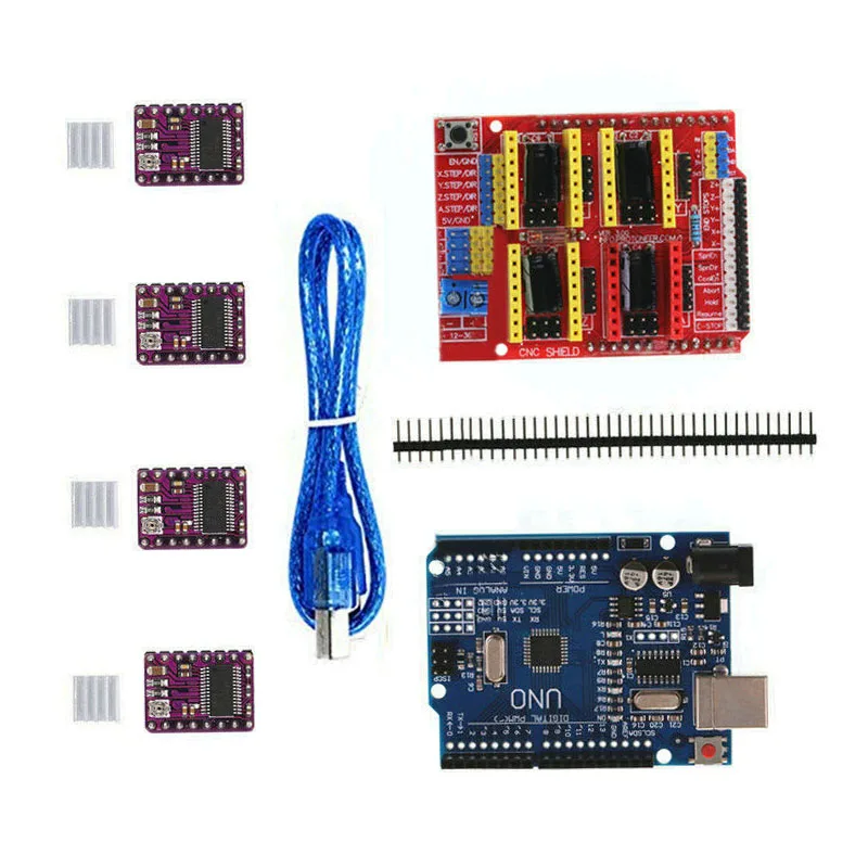 UNO R3 плата для Arduino совместимый + CNC V3 щит 4x DRV8825 драйвер Новое поступление