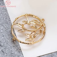 7146pcs 33mm 24k gold color brass dragonfly circle earring connector charms diy jewelry findings earrings accessories