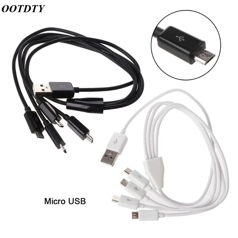 1 шт. портативный USB 2 0 Тип A с 4 разъемами Micro для Samsung Xiaomi мобильный телефон планшет