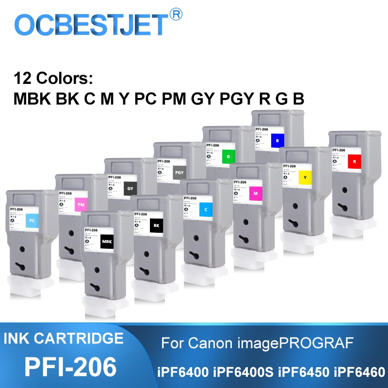 PFI-206 Compatible Ink Cartridge With Full Ink For...