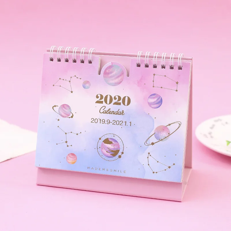 Fantasy Planet серии Настольный календарь DIY Note катушки календари ежедневный планировщик стола,09-,12