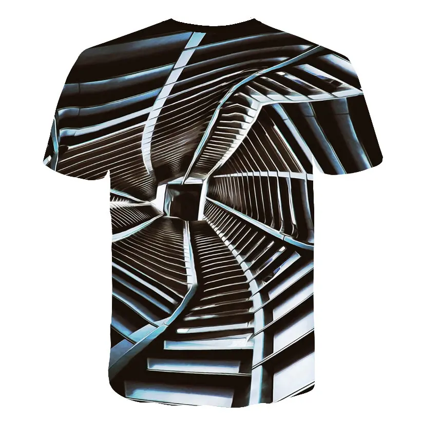 Короткая футболка с изображением черного тоннеля забавная Футболка