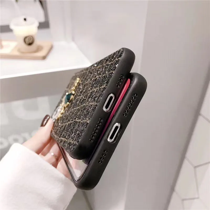 

Luxury Brand Glitter Diamond pearl bee hard phone case for iphone 6 7 8 Plus X XS XR MAX 11 Pro for samsung S9 S10 S8 S20 cover