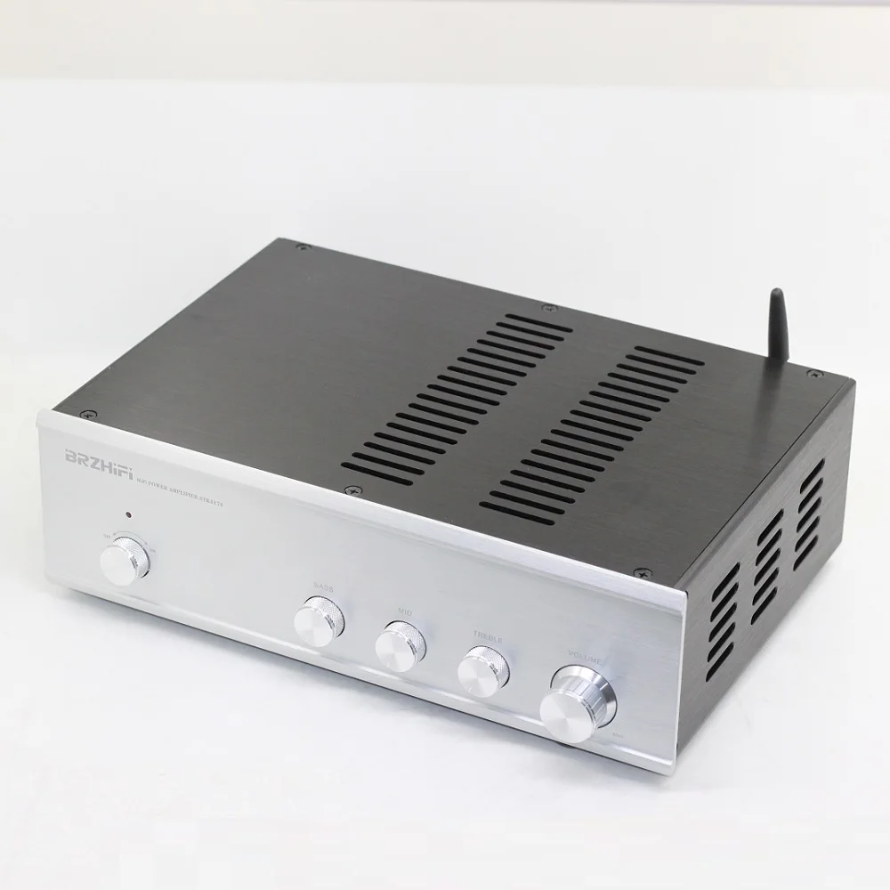 

Усилитель мощности 40 Вт * 2 Hi-Fi Bluetooth 5,0 STK4174, усилитель мощности для домашнего аудио усилитель мощности динамика с регулятором тона, разъем RCA