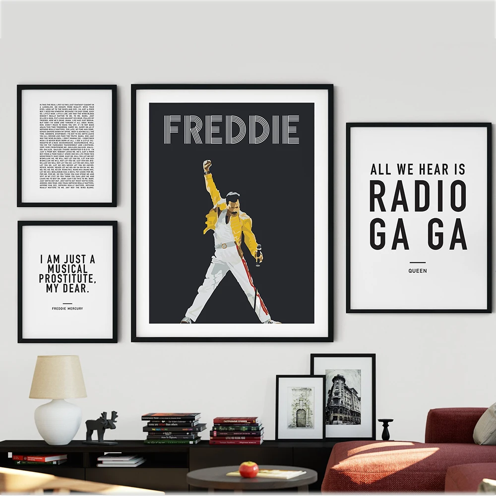 Queen Band Freddie Меркурий холст художественные принты хип-хоп музыкальный постер в