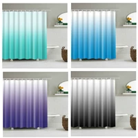 customized gradient shower curtain waterproof colorful blue purple bath curtain with 12 hooks for bathroom decor cortina