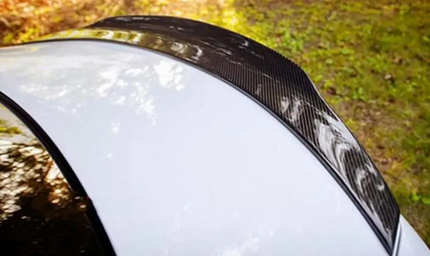 Высокое качество углеродного волокна задний багажник спойлер крыло подходит для