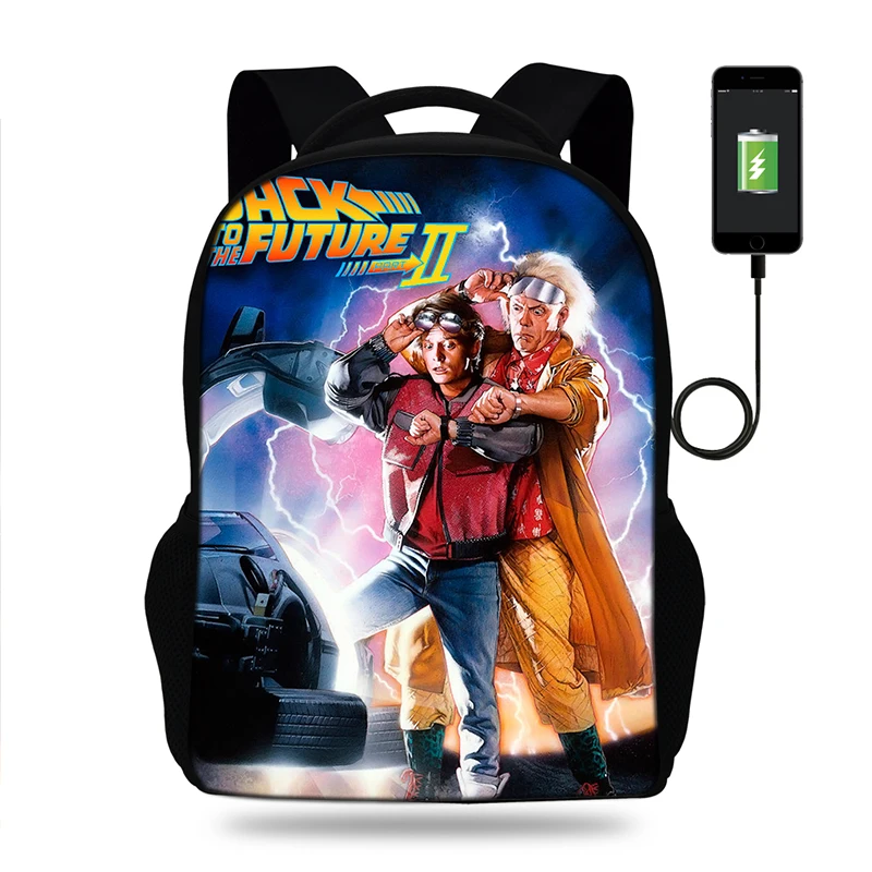 Школьные сумки Назад в будущее игровой рюкзак с принтом для девочек и мальчиков