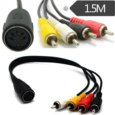 5 Pin женский Din штекер в 4 x RCA Phono Вилки аудио кабель|Соединители| |