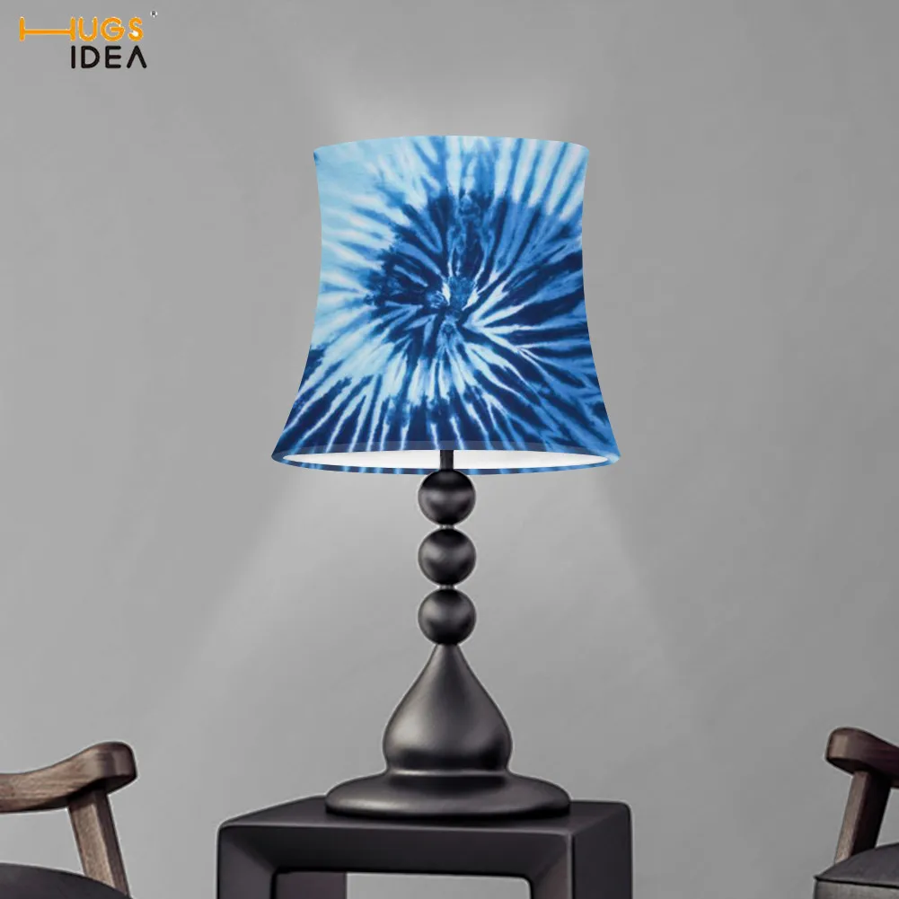 Синяя серия узор с краской украшение для дома абажур Настольная настенная бочка эластичный светильник