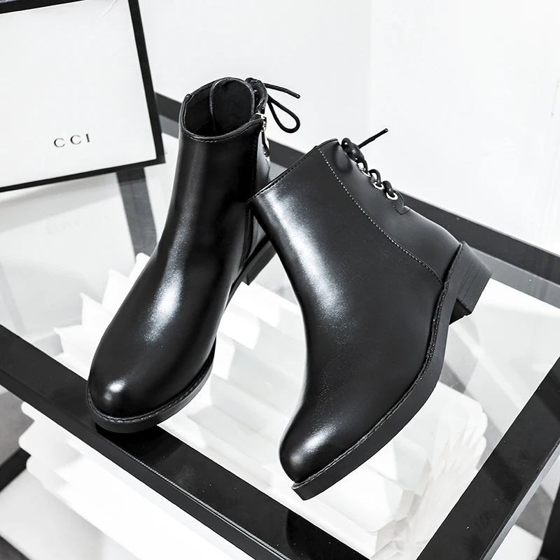 Женские ботинки с заклепками женская обувь до щиколотки осень 2020 британская