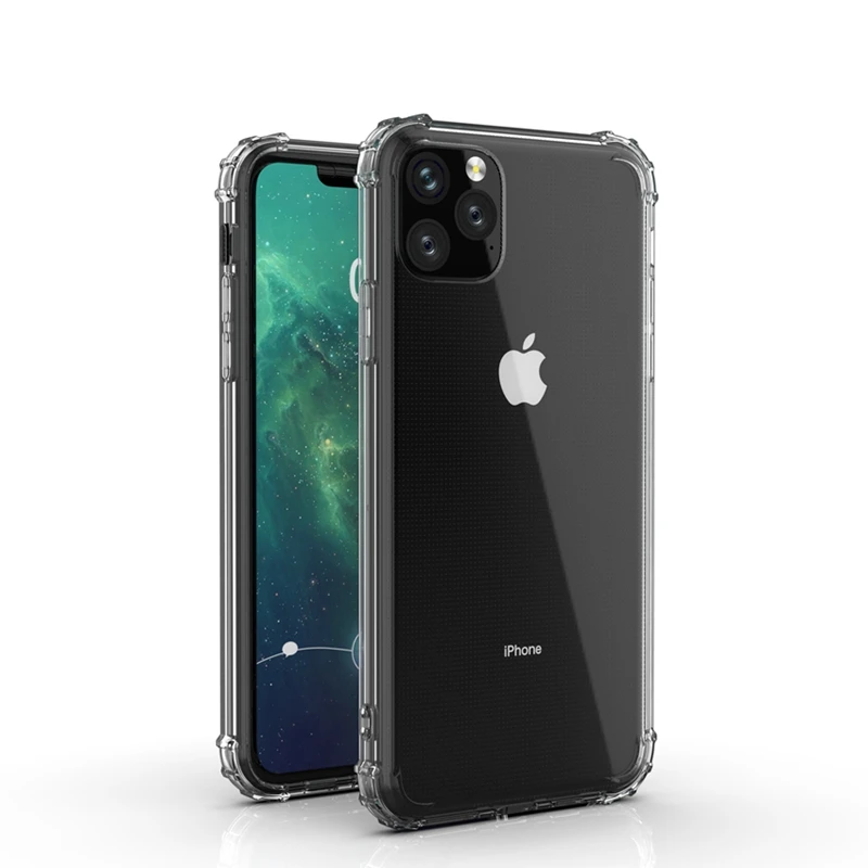 Противоударный ТПУ чехол для iphone 11 Pro Max прозрачная задняя крышка X XS XR 6 6s 7 8 Plus