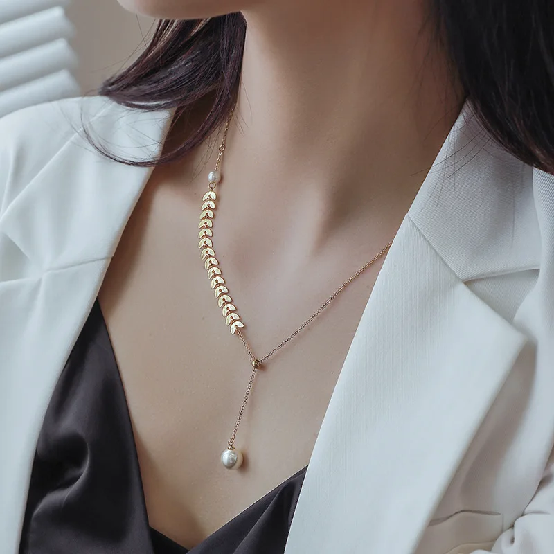 

Phoenix-tailed Necklace Titanium Steel 18k Gold Color Necklace