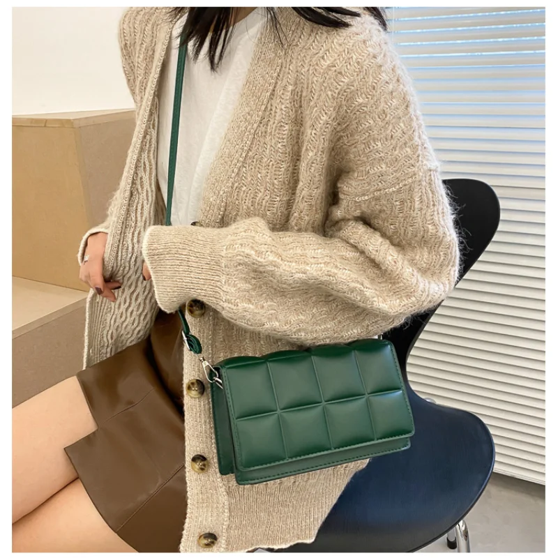 

Fashion Summer Checkered For Women's Bag 2021 New Literary Shoulder Bag Minority Design Cross-Body Bag Female Trend Bolsos