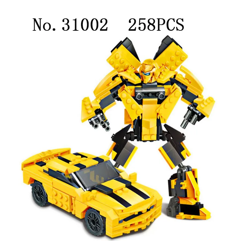 

31002 258PCS Super Racing Sports Car Model Building Blocks Autobots deformation vehicle Bricks Toys For Boys Birthday Gift