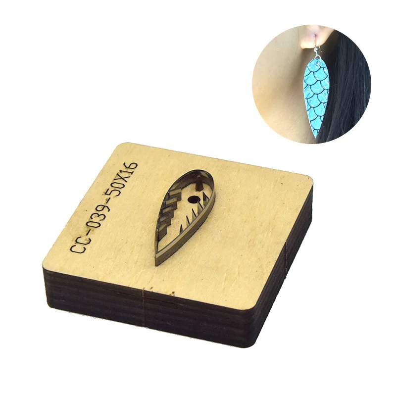 Япония сталь дерево высечки Diy эллипс серьги кулон прессформы для резки штампы