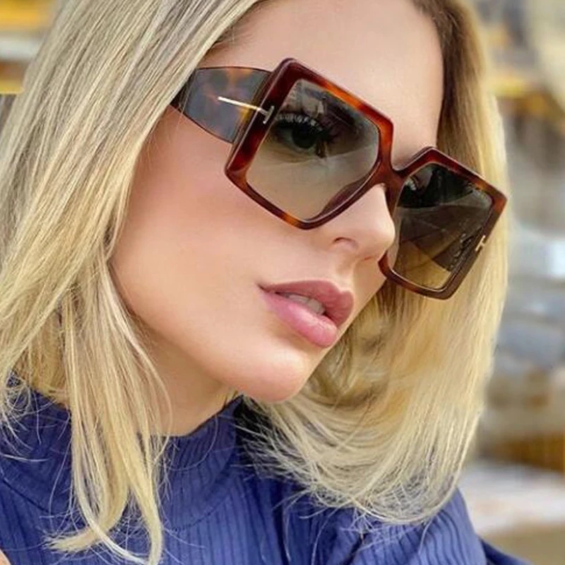 

New Oversized Square Sunglasses Vintage Design Women 2021 Fashion Sun Glasses Shades UV400 Men Luxury Brand Male Female Eyewear