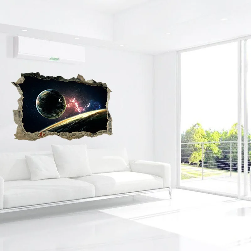 

3D Universe Galaxy Wall Sticker Living Room Floor Stickers Ceiling Dormitory PVC Home Decor Wall Decals Wall Decal Home Decor-30
