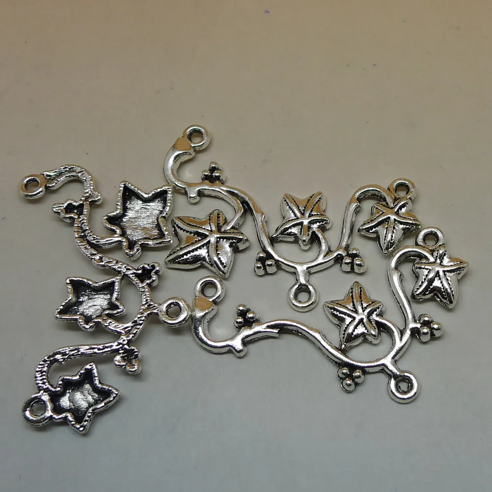 

Jewelry Findings Components Flower Earring Connector 48x30mm 3pcs