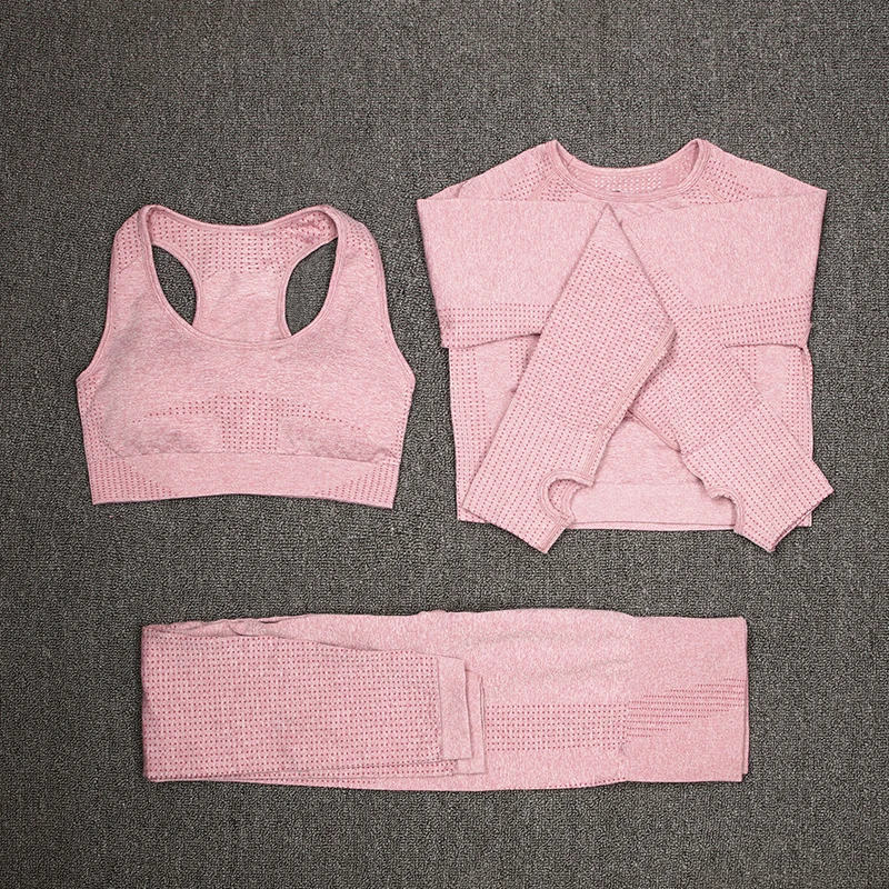 

Комплект Спортивный NORMOV женский бесшовный из 2 предметов, рубашка с длинным рукавом, леггинсы с завышенной талией для бега и тренировок