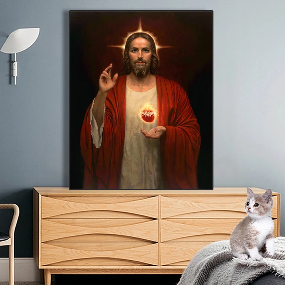

Vintage Portrait God Jesus Christ Classic Posters Wall Pictures For Living Room Nordic Poster Wall Art Canvas Painting Unframed