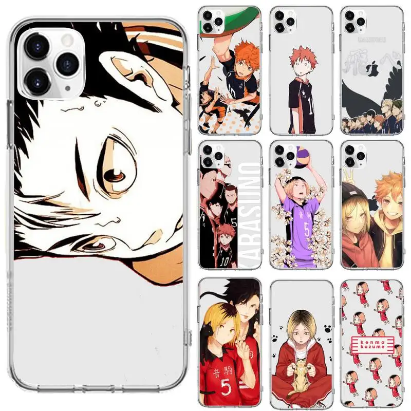 

Anime Kenma Kozume Of Haikyuu Phone Case Transparent for iPhone 6 7 8 11 12 s mini pro X XS XR MAX Plus se cover funda shell