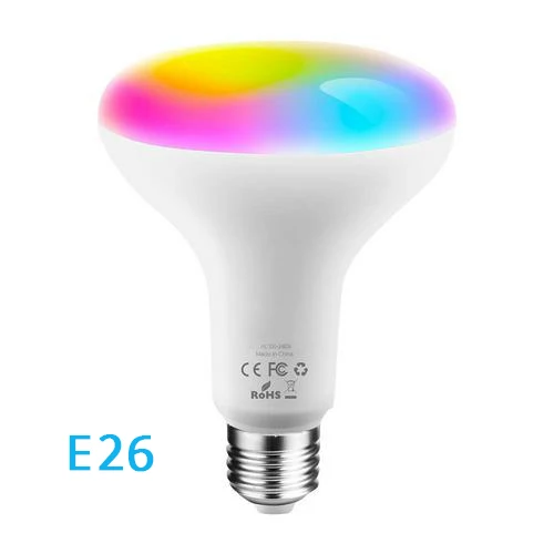E26 10 Вт умный WiFi светодиодный светильник RGB диммер Интеллектуальный светильник E27/E26/B22 Автоматизация работы с Умной жизнью Tuya для Alexa Google Home - Цвет: E26