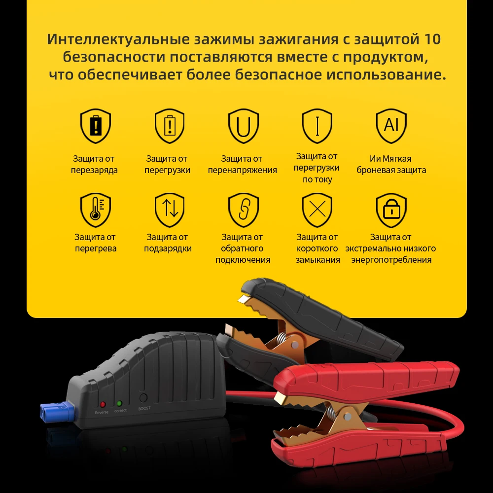 Автомобильное пусковое устройство GOOLOO 4000A супер емкость 26800 мАч портативный