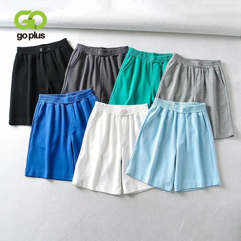 

GOPLUS Shorts Women Summer 2021 Wide Leg Short Casual White Shorts Vetement Femme 2021 Spodenki Damskie Korte Broek Dames C11529