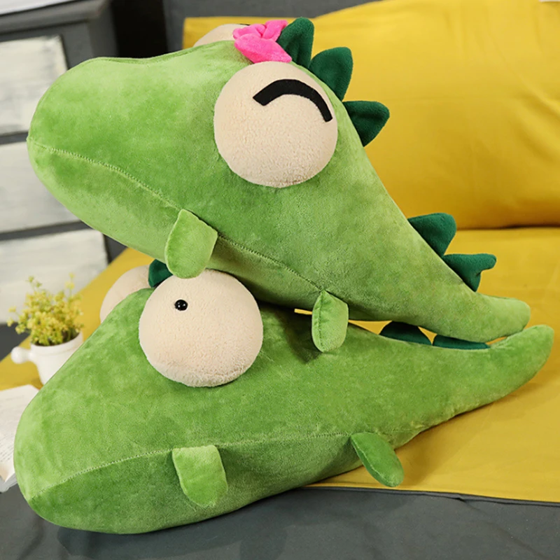 

25-65CM Cute Green Little Crocodile Children Plush Toy Sleeping Pad Pillow Sofa Home Car Decoration Plush Toy Birthday Gift