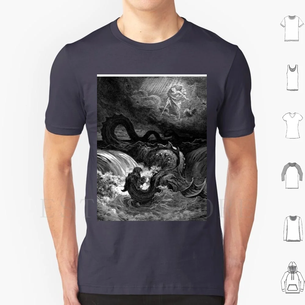

The Defeat Of Leviathan-Gustave Dore T Shirt Diy Big Size 100% Cotton Jesus Christian Charity Christ Religion Spirit Spiritual