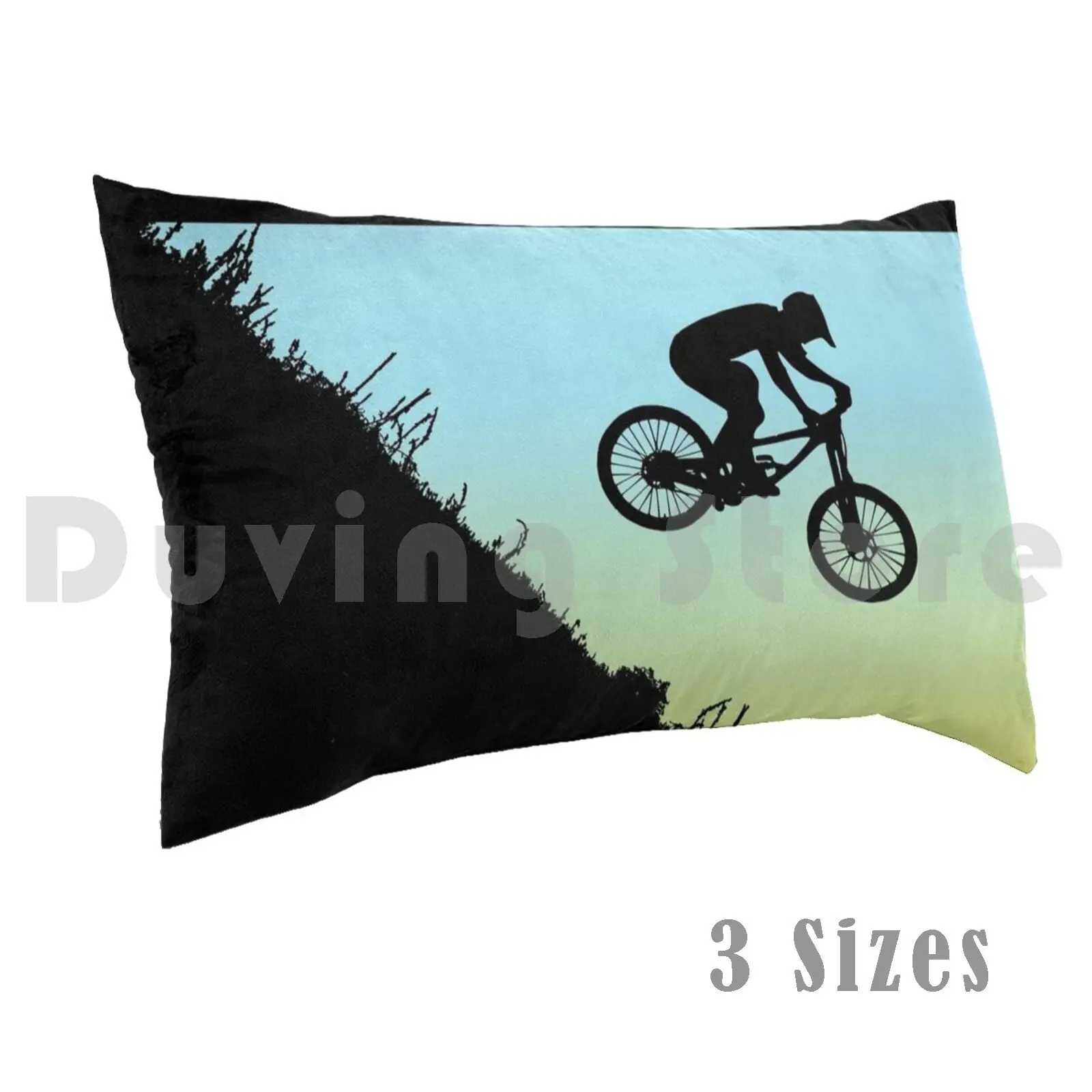 

Mountain Bike Extream Downhill Pillow Case 20x30 inch Mountain Bike Bike Trail Running Adventure Mountain