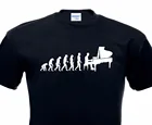 Футболка мужская эволюционная, модная рубашка с пианистом, клавиром, инструментом, компонистом